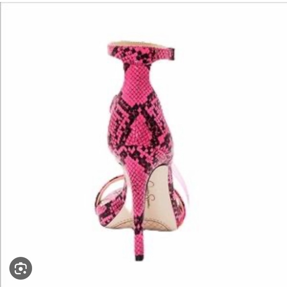 Jessica Simpson Pink Python printed Rayli Asymetric Dress Sandals - Picture 3 of 4